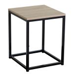 Βοηθητικό Τραπεζάκι ArteLibre QUENLEY Δρυς/Μαύρο Μοριοσανίδα/Μέταλλο 40x40x50.1cm
