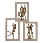 Αντικείμενο τοίχου Ζεύγος Συνθετική Ρητίνη Φυσικά Χρώματα 2 Ποικιλία 22X2X26Cm 22X2X26Cm