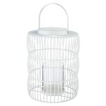 Φανάρι ArteLibre Κλουβί Λευκό Μέταλλο 44cm
