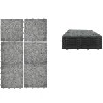 Πλακάκια Δαπέδου Μαύρο Πέτρα 30.5x30.5x2cm 6Τμχ