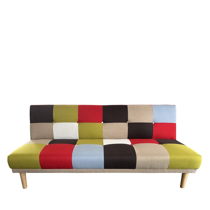 Καναπές Κρεβάτι Τριθέσιος ArteLibre SELKIE Πολύχρωμο Ύφασμα 180x80x75cm