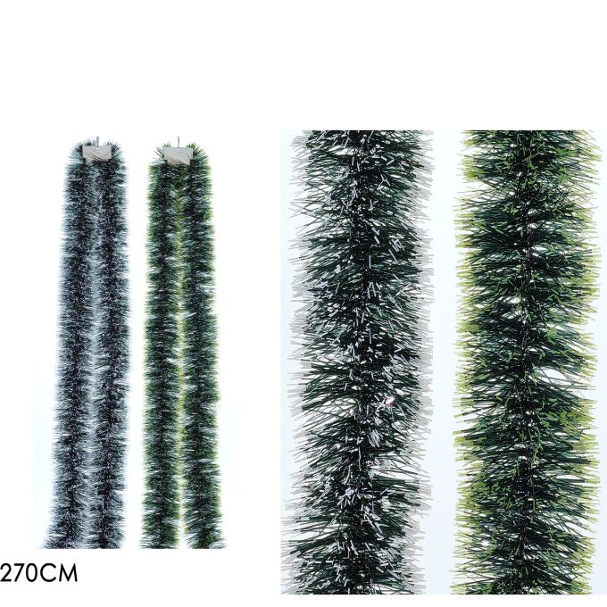 Χριστουγεννιάτικη Γιρλάντα Σκούρο Πράσινο 2.7m Σε 2 Σχέδια