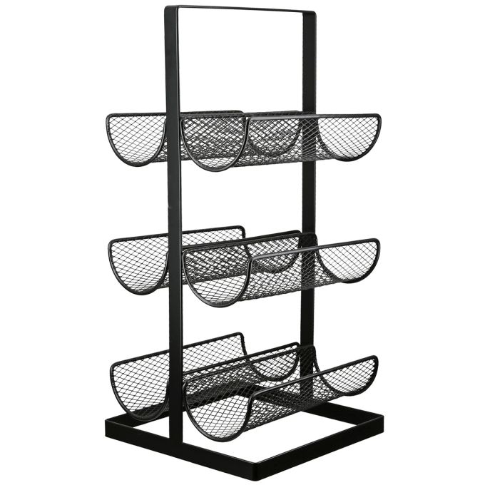 Ράφι κρασιού Μεταλλικό Μαύρο 23X23X48Cm 23X23X48Cm