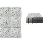 Σετ Πλακίδια Πέτρα Λευκό 30.5x30.5x2cm 6Τμχ