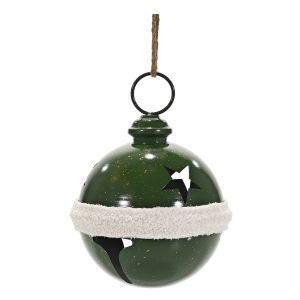 Χριστουγεννιάτικο Κρεμαστό Διακοσμητικό Καμπάνα Πράσινο 22x30cm