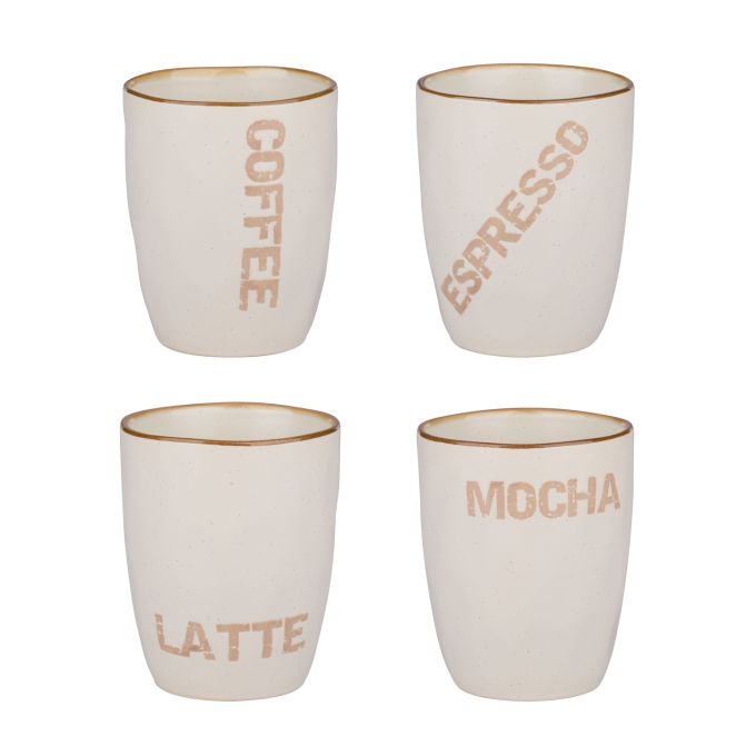 Κούπες 320ml Λευκό/Ροζ Σε 4 Σχέδια